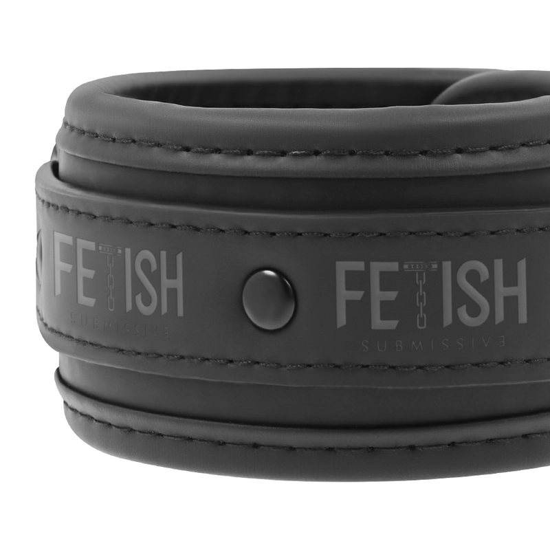 FETISH SUBMISSIVE - VEGAN LEDEREN ENKELBOEIEN MET NEOPREEN VOERING