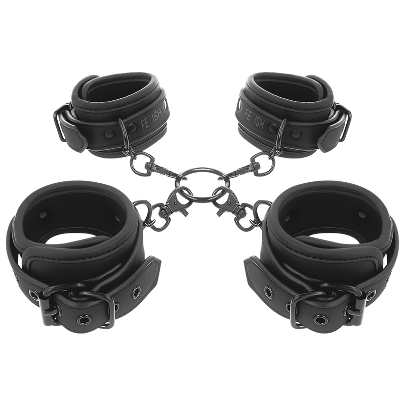 FETISH SUBMISSIVE – set hand- en enkelboeien met neopreen voering