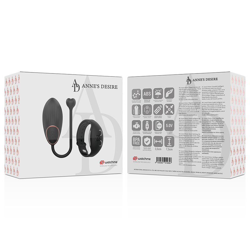 ANNE'S DESIRE - WATCHME TECHNOLOGY AFSTANDSBEDIENING EGG BLACK