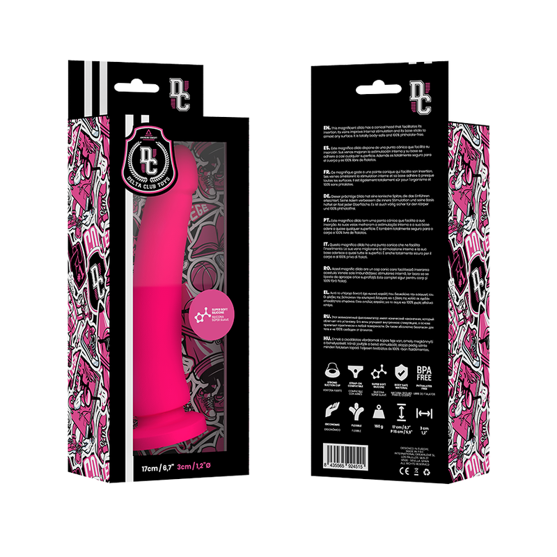 DELTA CLUB - ROZE REALISTISCHE DILDO MEDISCHE SILICONEN 17 CM -O- 3 CM