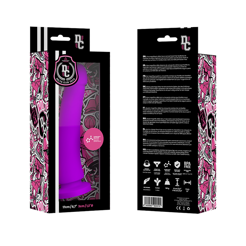DELTA CLUB - REALISTISCHE LILA MEDISCHE SILICONEN DILDO 17 CM -O- 3 CM