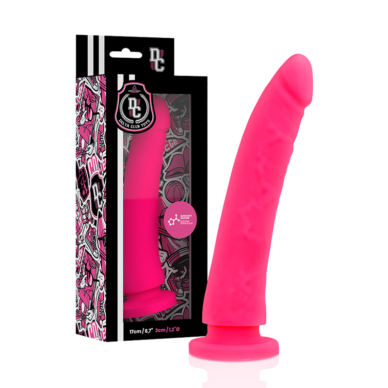 DELTA CLUB - SPEELGOED HARNAS + ROZE DILDO MEDISCHE SILICONEN 17 CM -O- 3 CM