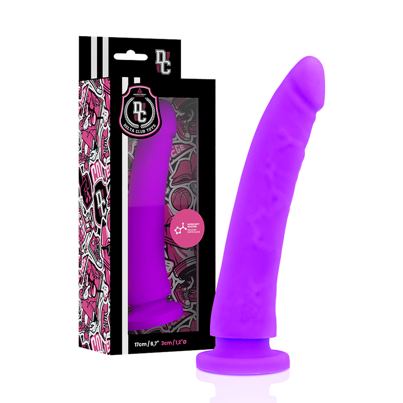 DELTA CLUB - SPEELGOED HARNAS + LILAC MEDISCHE SILICONEN DILDO 17 CM -O- 3 CM
