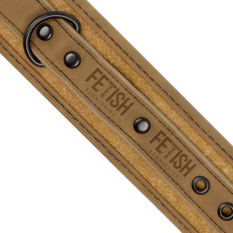 FETISH SUBMISSIVE ORIGIN - VEGAN LEDEREN ENKELMANCHETTEN MET NEOPREEN VOERING
