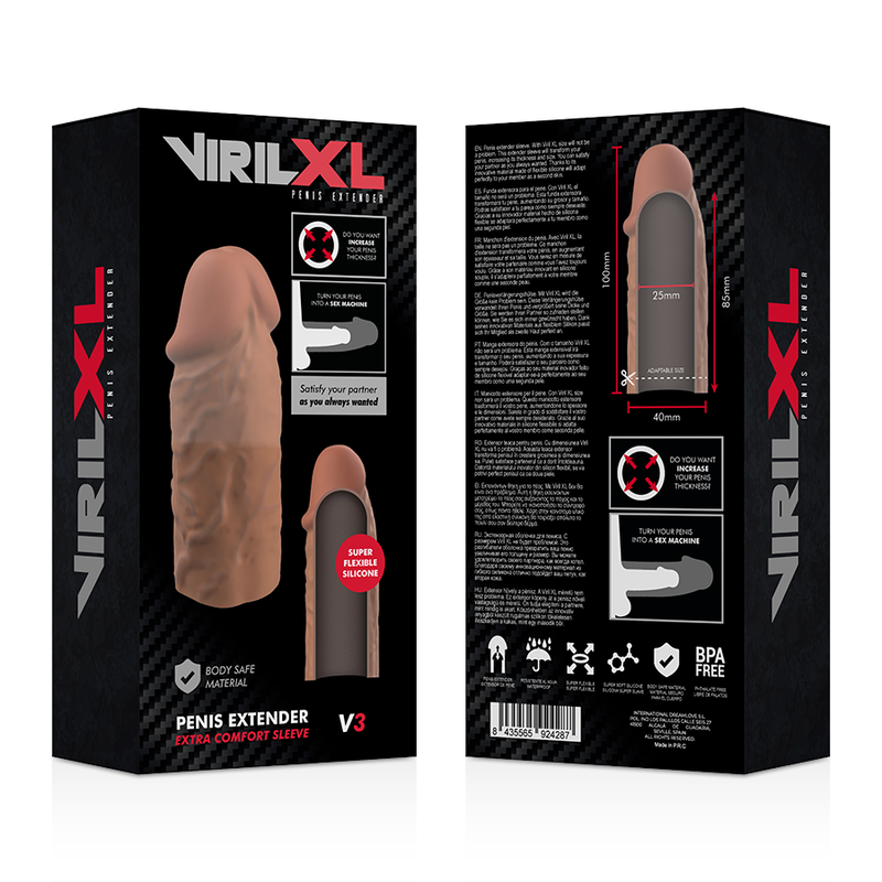 VIRILXL - VLOEIBARE SILICONEN V3 BRUINE PENISVERLENGING