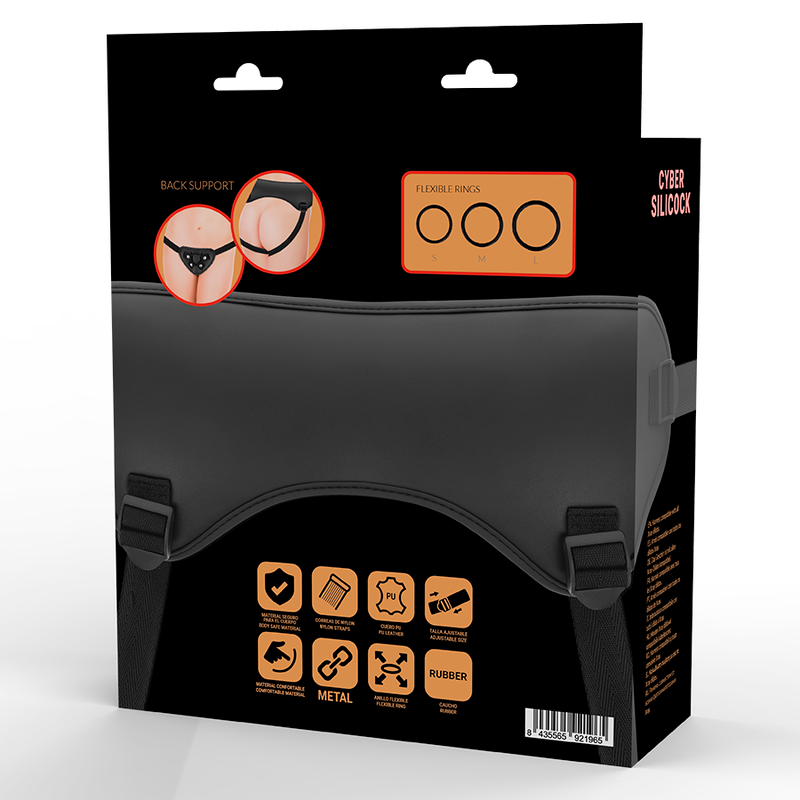 CYBER SILICOCK - SILICONEN 3-RINGS HARNAS