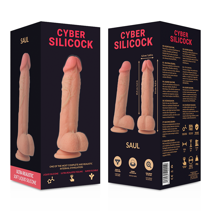 CYBER SILICOCK - SAUL VLOEIBARE SILICONEN HARNAS 15,5 CM -O- 4,2 CM
