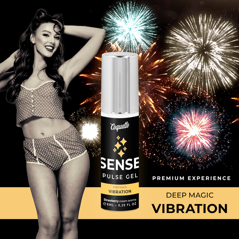 COQUETTE CHIC DESIRE - PULSE GEL AARDBEI VIBRATIE VLOEISTOF PREMIUM 6ML