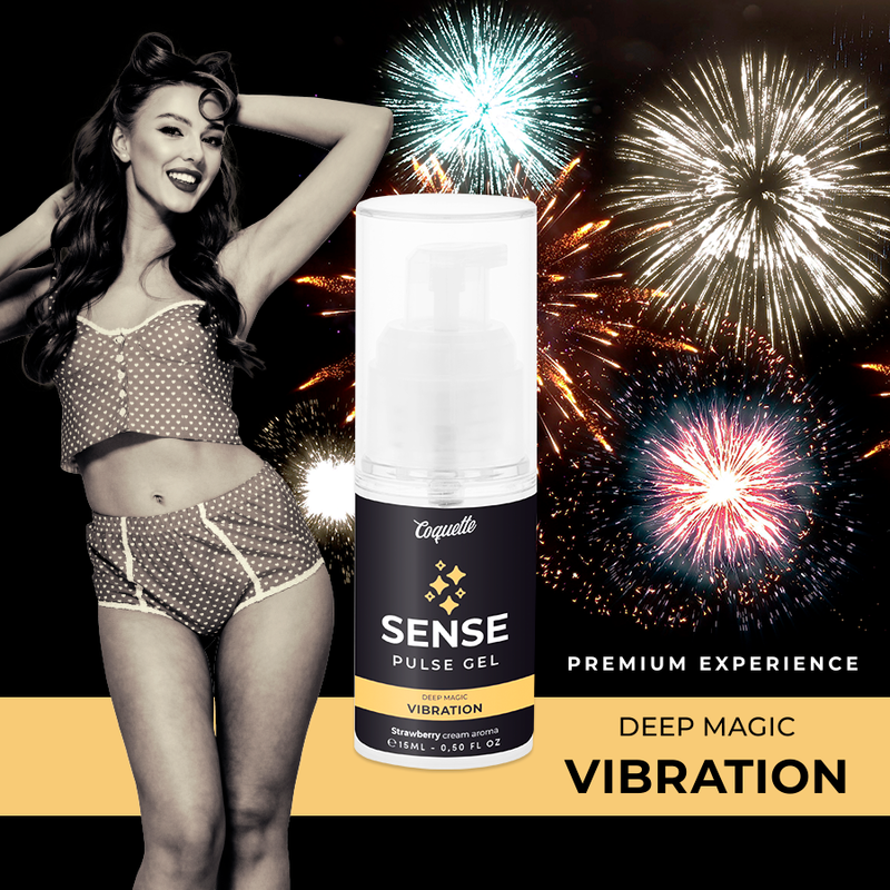 COQUETTE CHIC DESIRE - PULSE GEL AARDBEI VIBRATIE VLOEISTOF PREMIUM 15ML