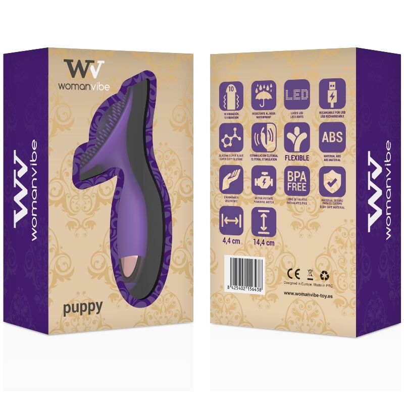 WOMANVIBE - OPLAADBARE SILICONEN STIMULATOR VOOR PUPPY'S