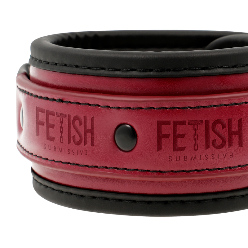 FETISH SUBMISSIVE DARK ROOM - VEGAN LEDEREN ENKELBOEIEN MET NEOPREEN VOERING