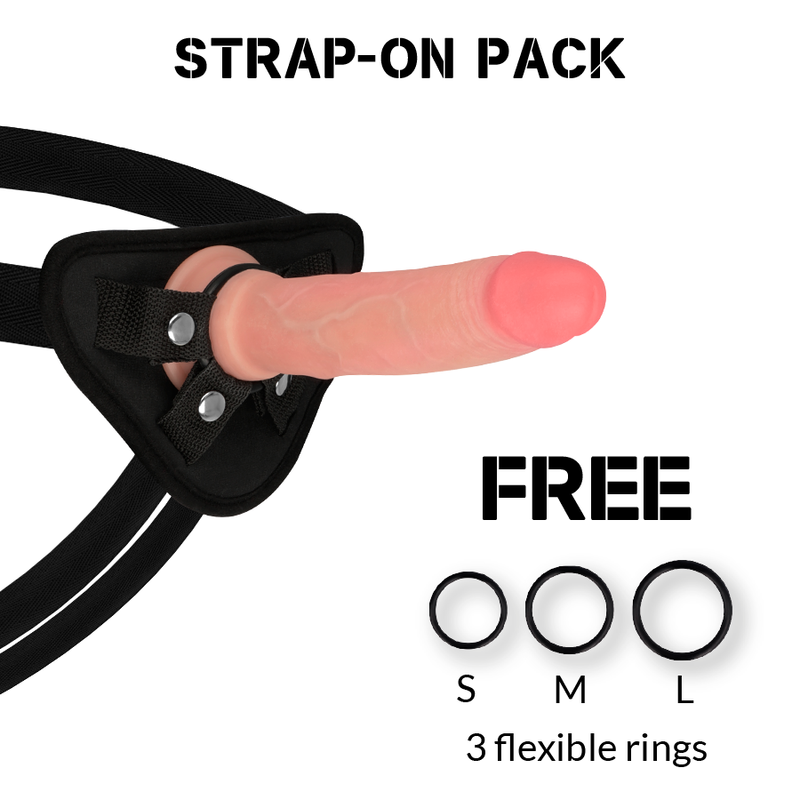 ROCKARMY - HARNAS + VLOEIBARE SILICONEN DILDO PREMIUM AVENGER 19 CM -O- 3.98 CM