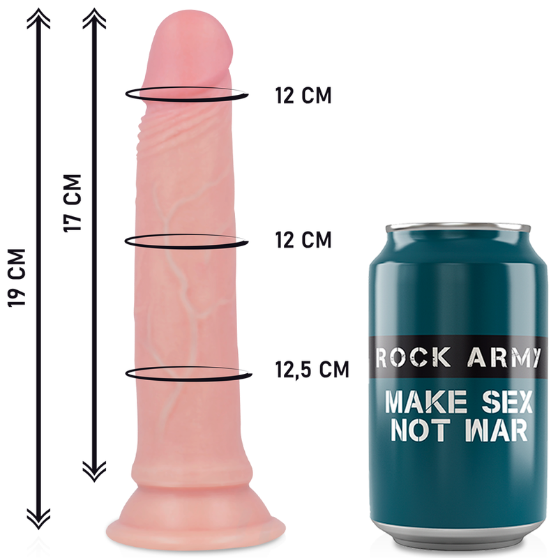 ROCKARMY - HARNAS + VLOEIBARE SILICONEN DILDO PREMIUM AVENGER 19 CM -O- 3.98 CM