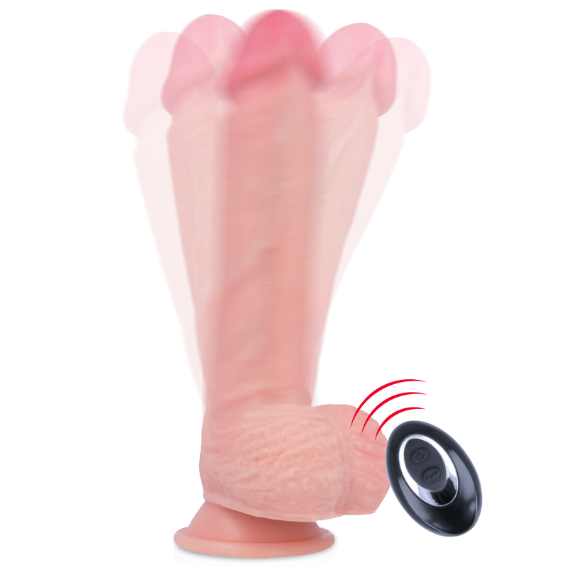 ROCKARMY - HARNAS + VLOEIBARE SILICONEN VIBRATOR MET PREMIUM AFSTANDSBEDIENING APACHE 20,5 CM -O- 4,62 CM