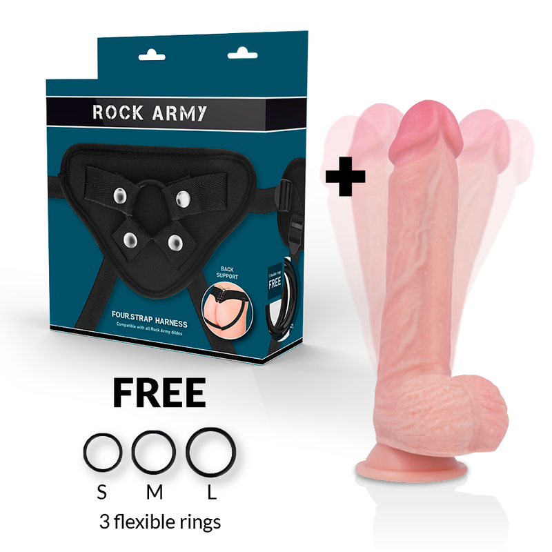 ROCKARMY - HARNAS + HAWK ROTATOR EN VIBRATOR 22 CM -O- 4.6 CM