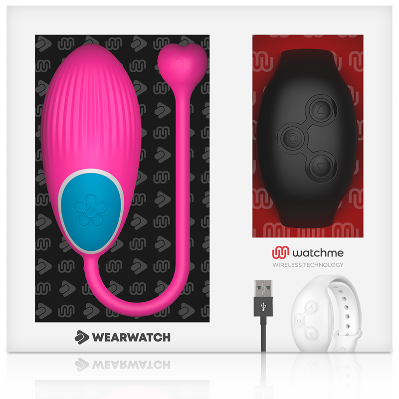 WEARWATCH - EI-TECHNOLOGIE MET AFSTANDSBEDIENING WATCHME FUCHSIA / JET BLACK
