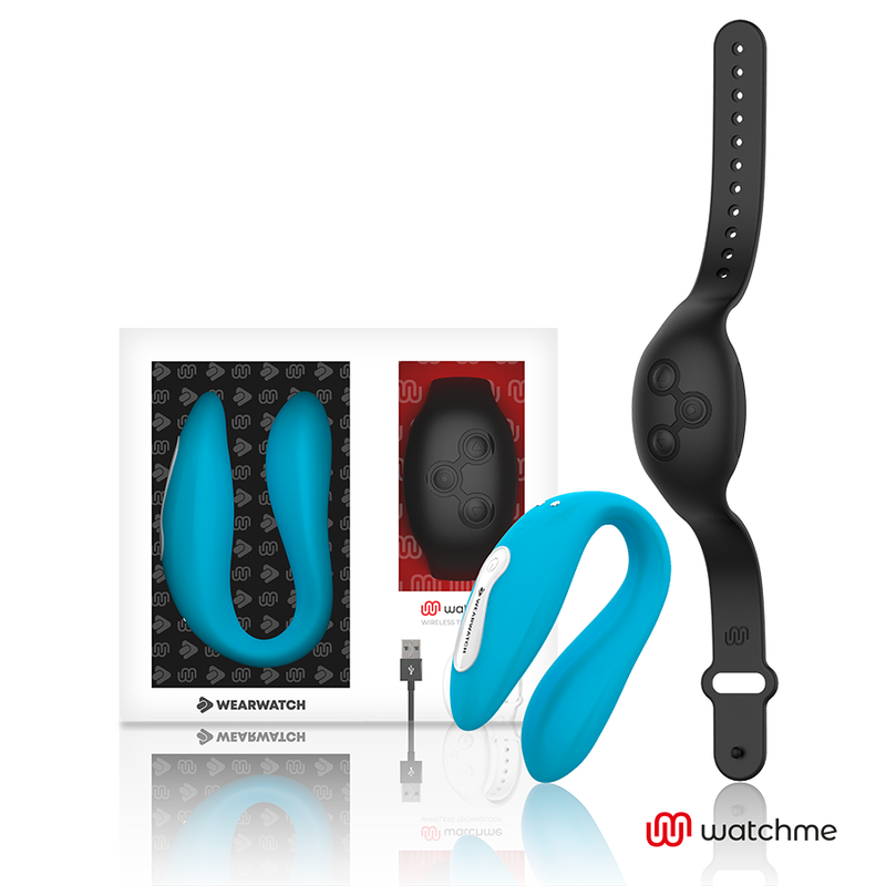 WEARWATCH - VIBRATOR MET DUBBELE TECHNOLOGIE WATCHME INDIGO / JET BLACK
