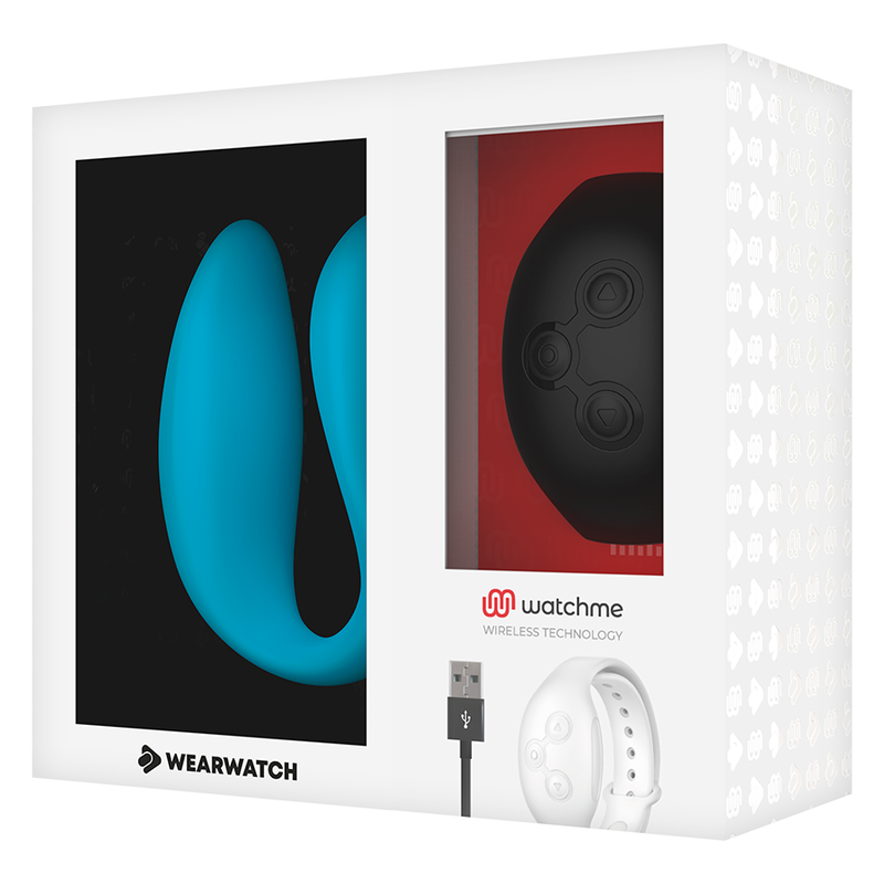 WEARWATCH - VIBRATOR MET DUBBELE TECHNOLOGIE WATCHME INDIGO / JET BLACK