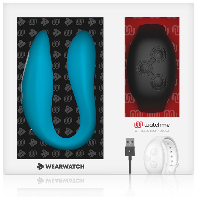 WEARWATCH - VIBRATOR MET DUBBELE TECHNOLOGIE WATCHME INDIGO / JET BLACK