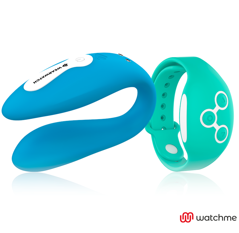 WEARWATCH - VIBRATOR MET DUBBELE TECHNOLOGIE WATCHME INDIGO / AQUA MARINE