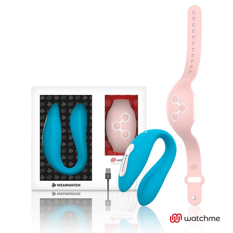 WEARWATCH - VIBRATOR MET DUBBELE TECHNOLOGIE WATCHME INDIGO / ROZE