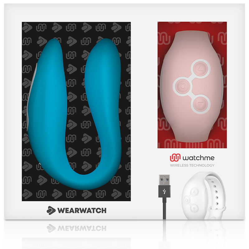 WEARWATCH - VIBRATOR MET DUBBELE TECHNOLOGIE WATCHME INDIGO / ROZE