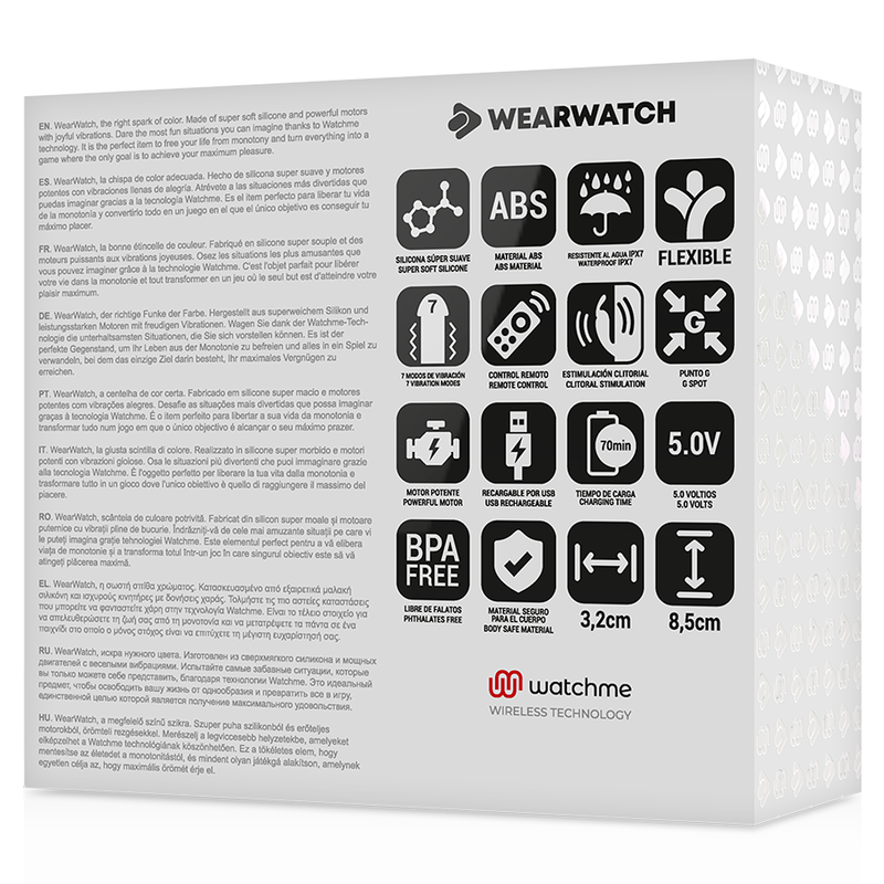 WEARWATCH - WATCHME DUBBELE TECHNOLOGIE VIBRATOR FUCHSIA/AZABACHE