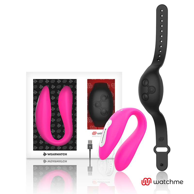 WEARWATCH - WATCHME DUBBELE TECHNOLOGIE VIBRATOR FUCHSIA/AZABACHE