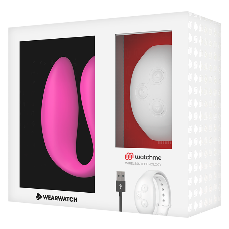 WEARWATCH - WATCHME DUBBELE TECHNOLOGIE VIBRATOR FUCHSIA / SNEEUW