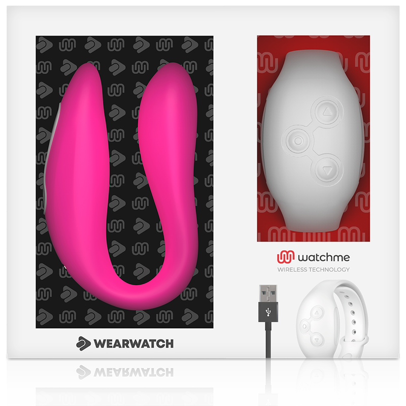 WEARWATCH - WATCHME DUBBELE TECHNOLOGIE VIBRATOR FUCHSIA / SNEEUW