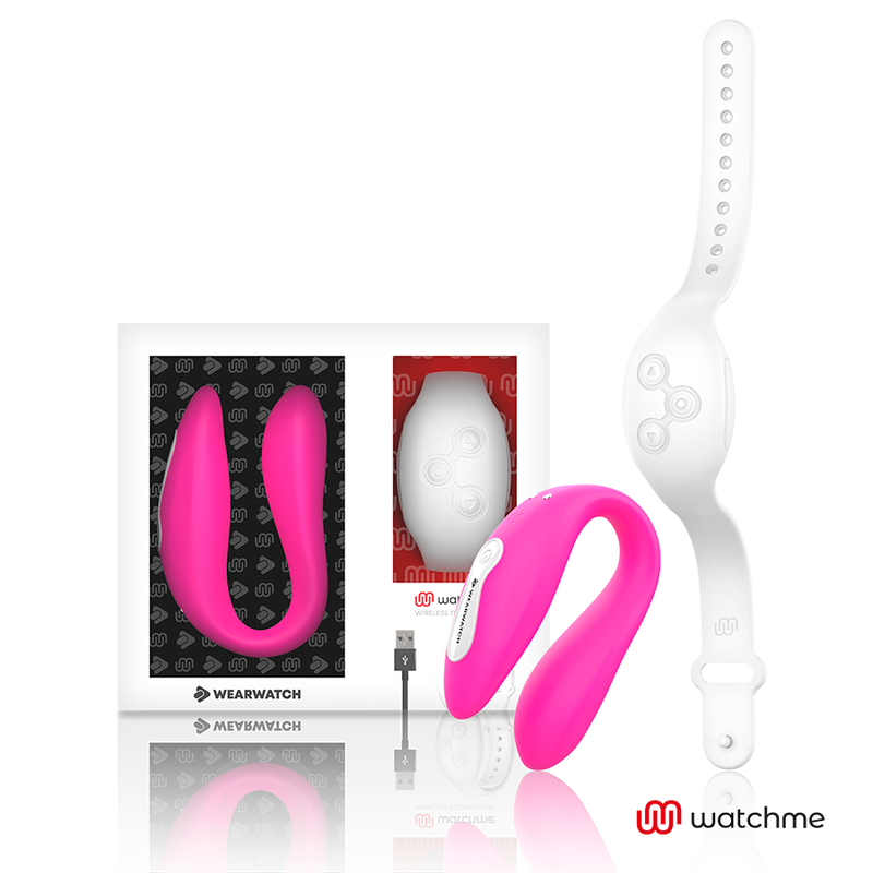 WEARWATCH - WATCHME DUBBELE TECHNOLOGIE VIBRATOR FUCHSIA / SNEEUW