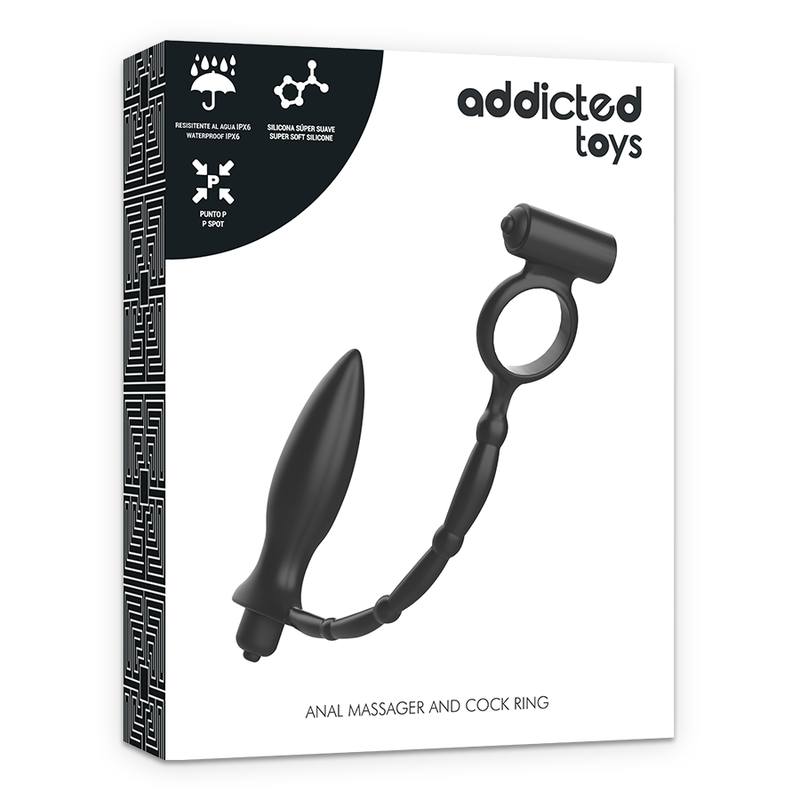 ADDICTED TOYS - ANAALPLUG MET VIBRERENDE RING
