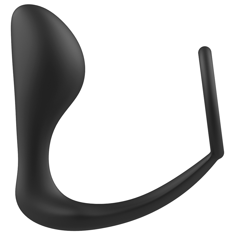ADDICTED TOYS - ZWARTE SILICONEN ANAALPLUG MET RING