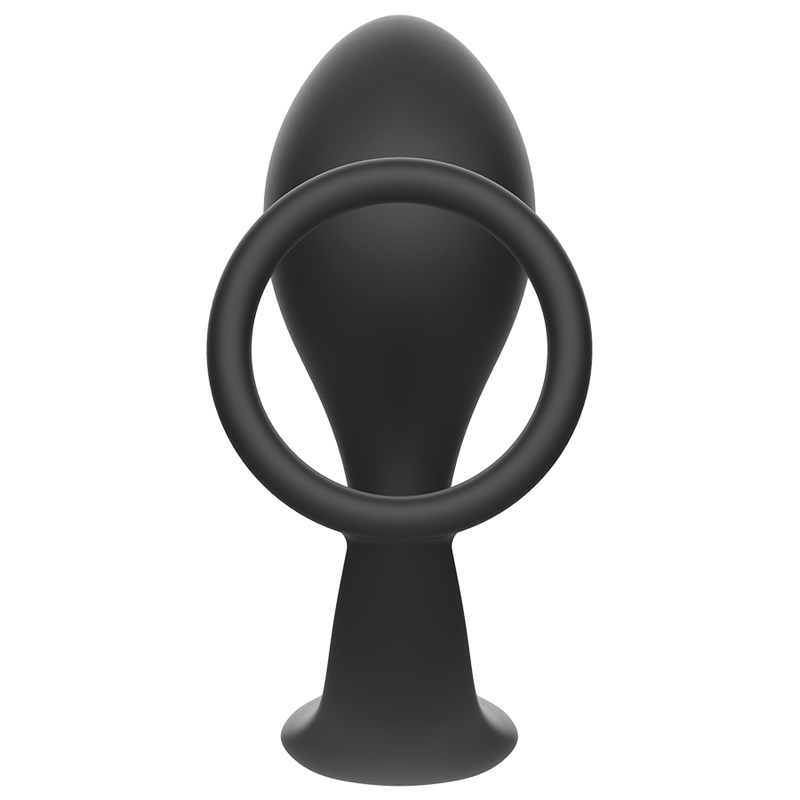 ADDICTED TOYS - ZWARTE SILICONEN ANAALPLUG MET RING