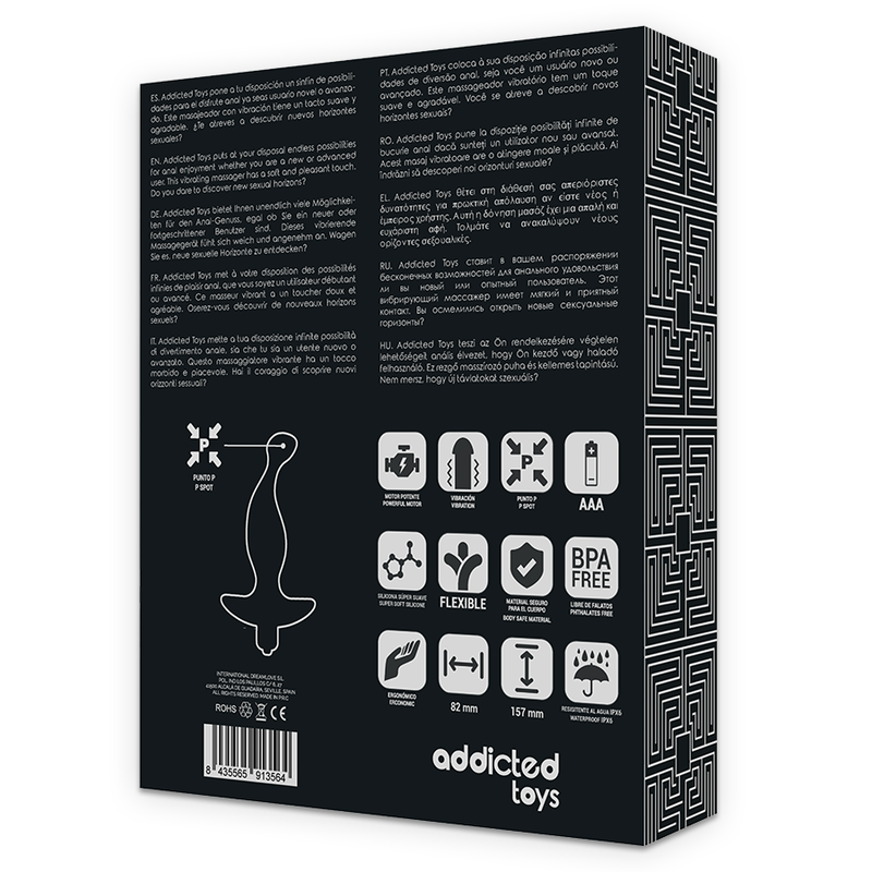 ADDICTED TOYS - VIBRERENDE ANALE MASSAGER ZWART MODEL 1