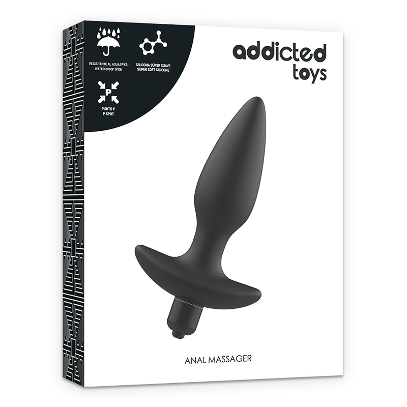 ADDICTED TOYS - VIBRERENDE ANAAL PLUG MASSAGER ZWART