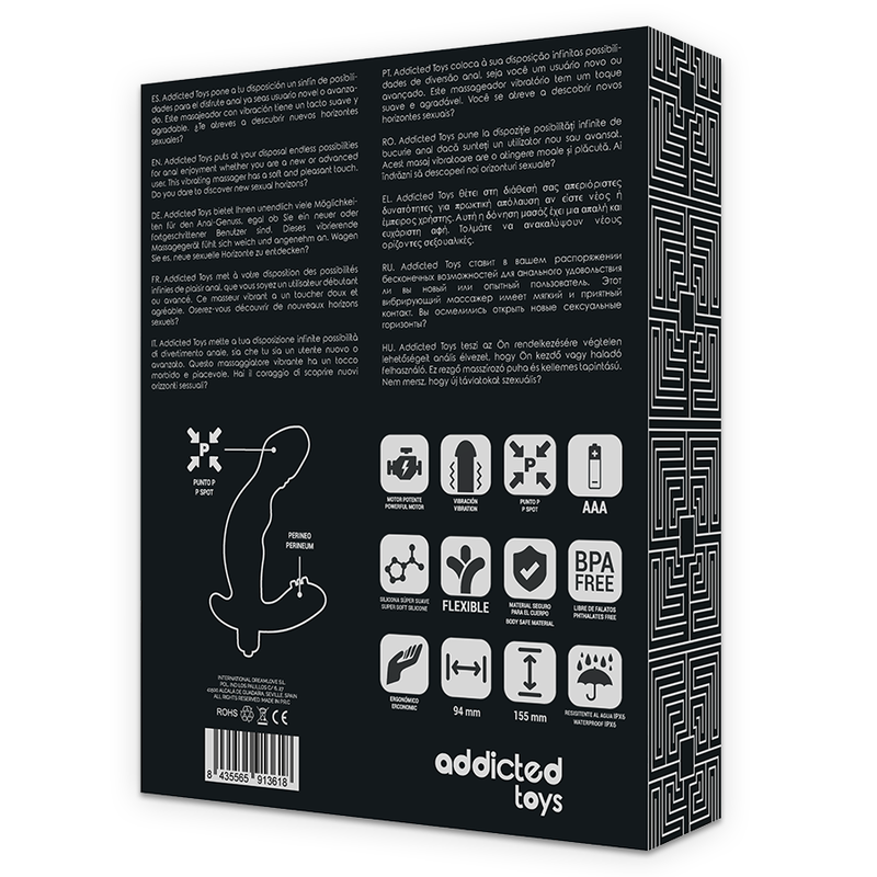 ADDICTED TOYS - REALISTISCHE SILICONEN PROSTAAT ANALE STIMULATOR P-SPOT VIBE