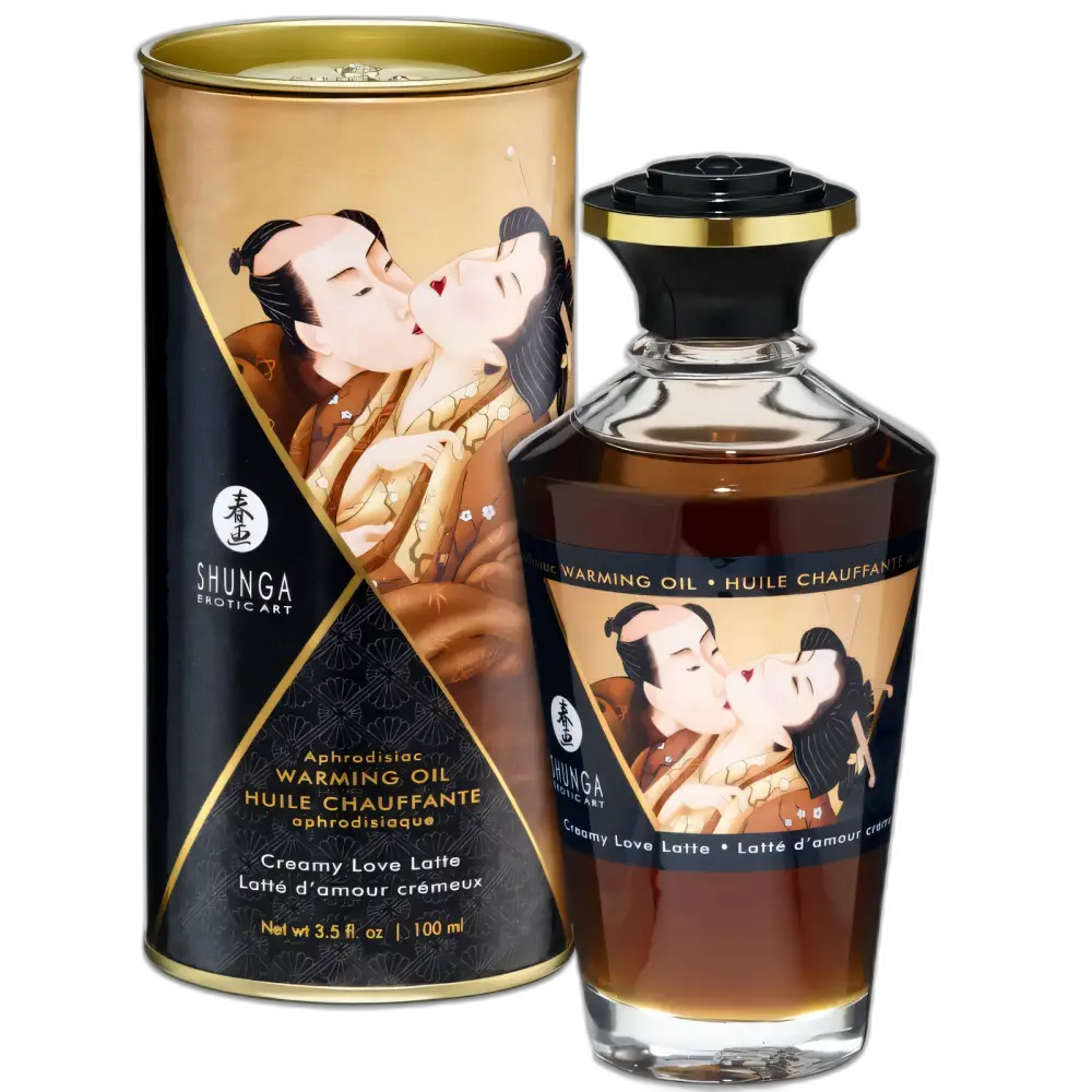SHUNGA - ACEITE MASAJE EFECTO CALOR SABOR CAFÉ 100 ML
