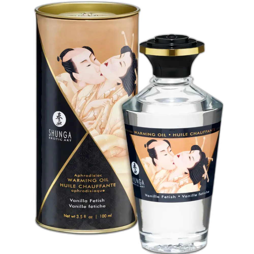 SHUNGA - ACEITE MASAJE EFECTO CALOR SABOR VAINILLA 100 ML
