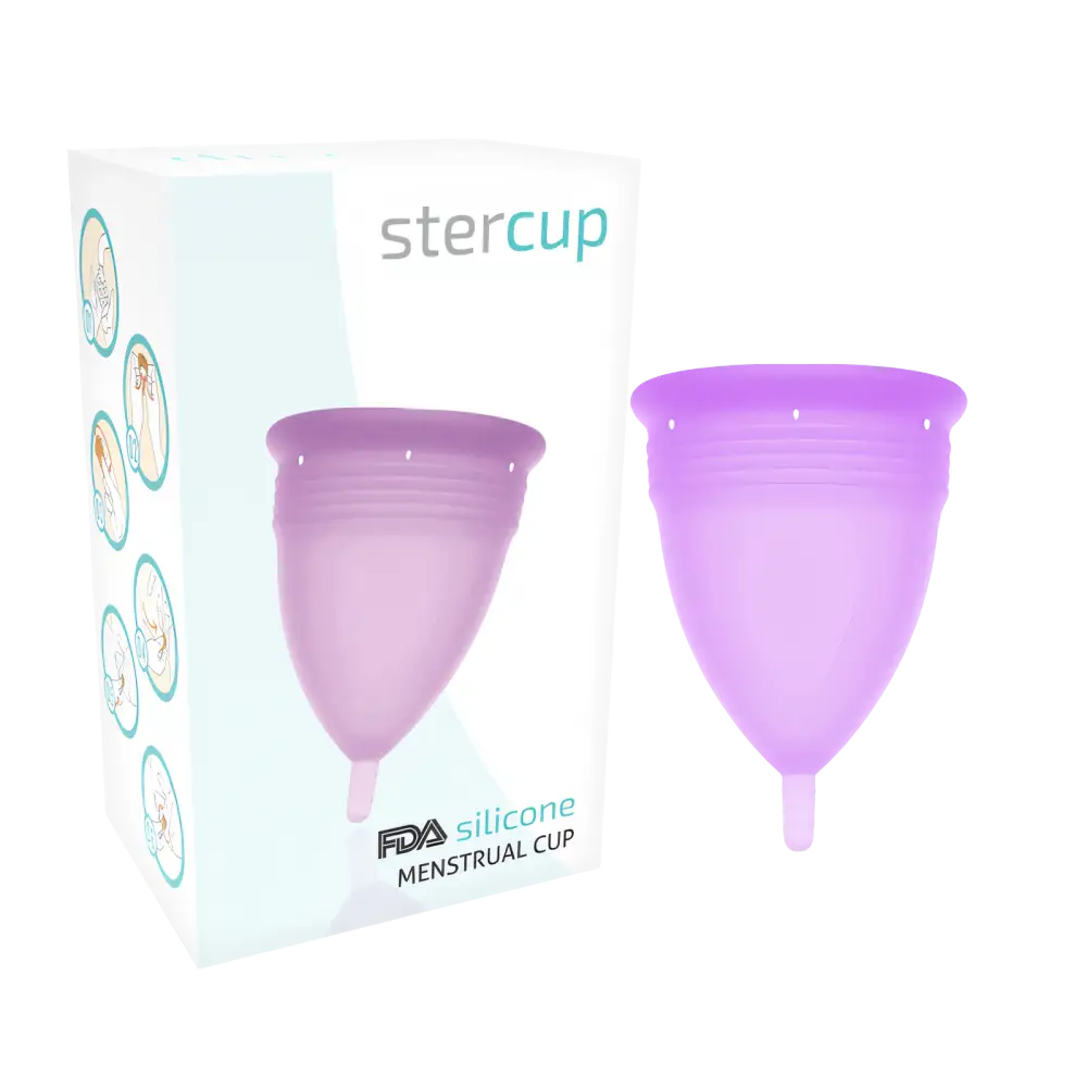 STERCUP - COPA MENSTRUAL FDA SILICONA LILA - TALLA S